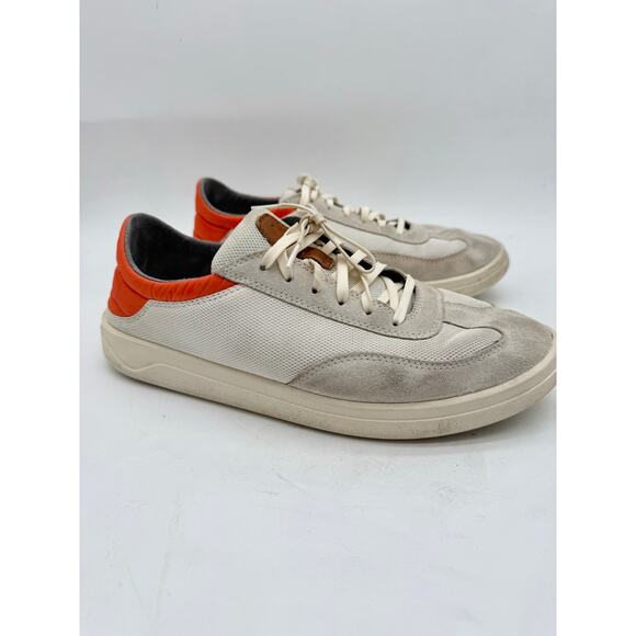 OluKai Men’s Punini Casual Sneakers Off White / Molten Orange Size 9.5 main image 4